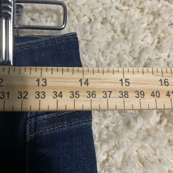 Madewell Skinny Skinny Dark Wash Blue Jeans Womens Size 26x32‎ Midrise Denim - Picture 8 of 10